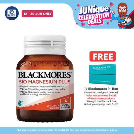 Blackmores Bio Magnesium Plus 60s | Supports Muscle & Bone Health Blackmores