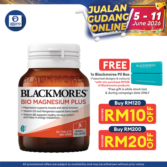 Blackmores Bio Magnesium Plus 60s | Supports Muscle & Bone Health Blackmores