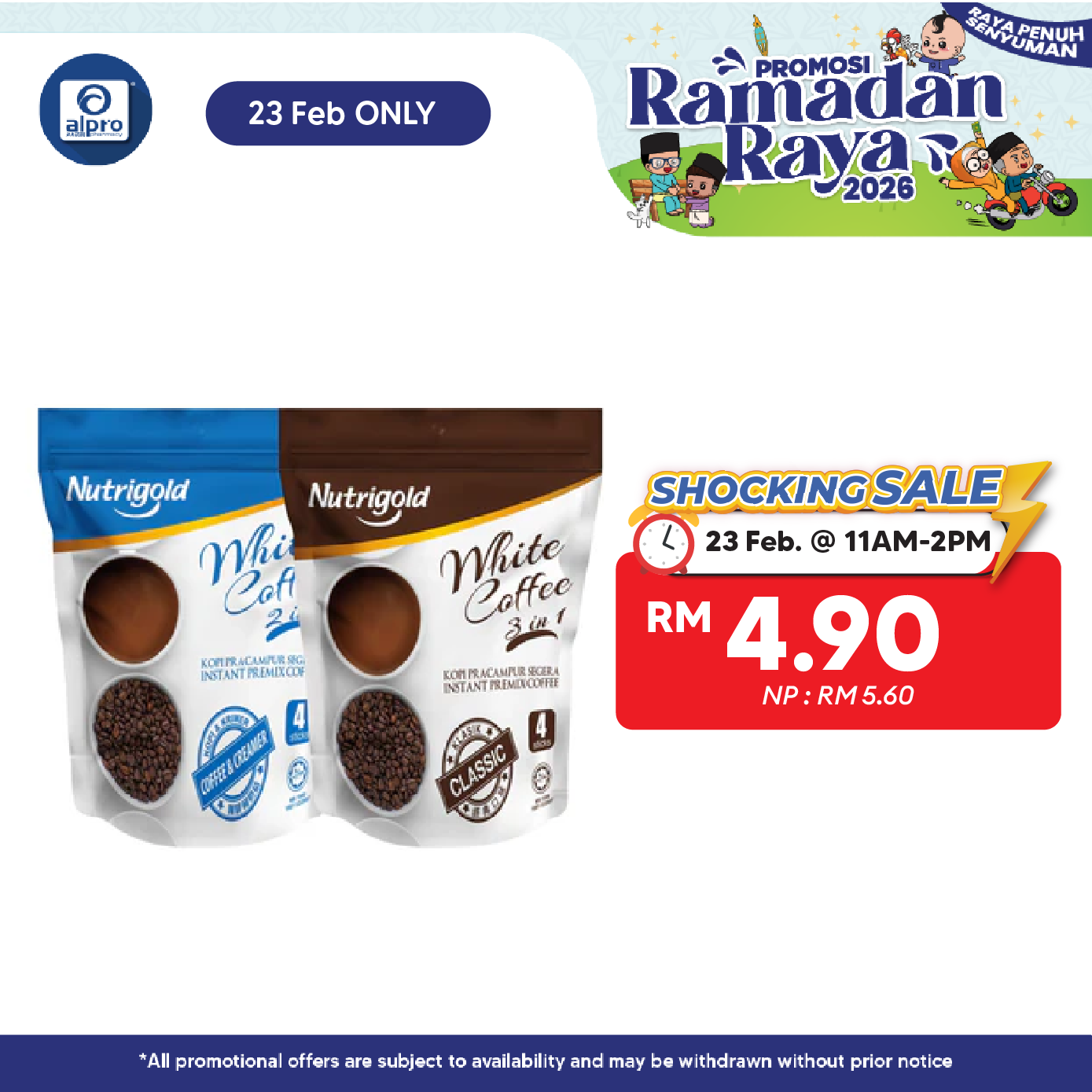 Nutrigold 3-in-1 White Coffee (Coffee Classic 40g ×4s / Coffee & Creamer 30g ×4s) Nutrigold