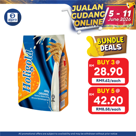 Nutrigold Holigold Original Nutritious Malted Drink 400g | Instant Drink Powder for Malt Drinks Nutrigold