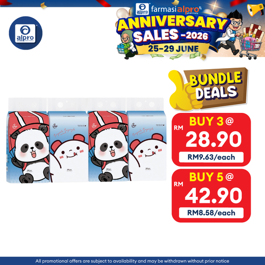 Popi Panda Hanging Tissue 4-Ply 200pulls ×4 Packs | Soft To Skin Air-Cushion Tissue POPI
