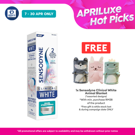 Sensodyne Clinical White Enamel Strengthening Toothpaste 100g | Gentle-Feeling Sensodyne