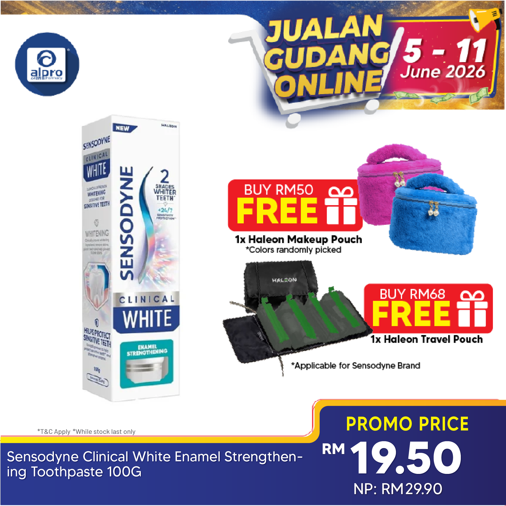 Sensodyne Clinical White Enamel Strengthening Toothpaste 100g | Gentle-Feeling Sensodyne