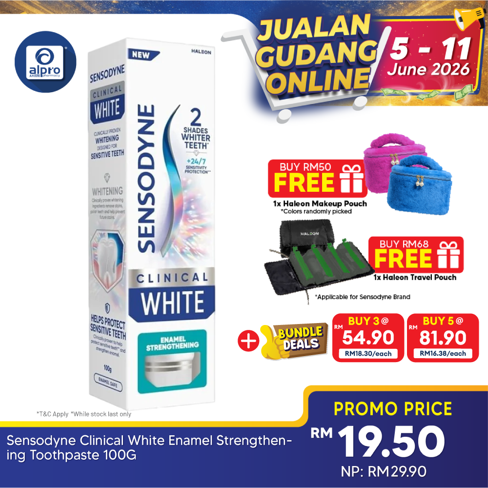 Sensodyne Clinical White Enamel Strengthening Toothpaste 100g | Gentle-Feeling Sensodyne