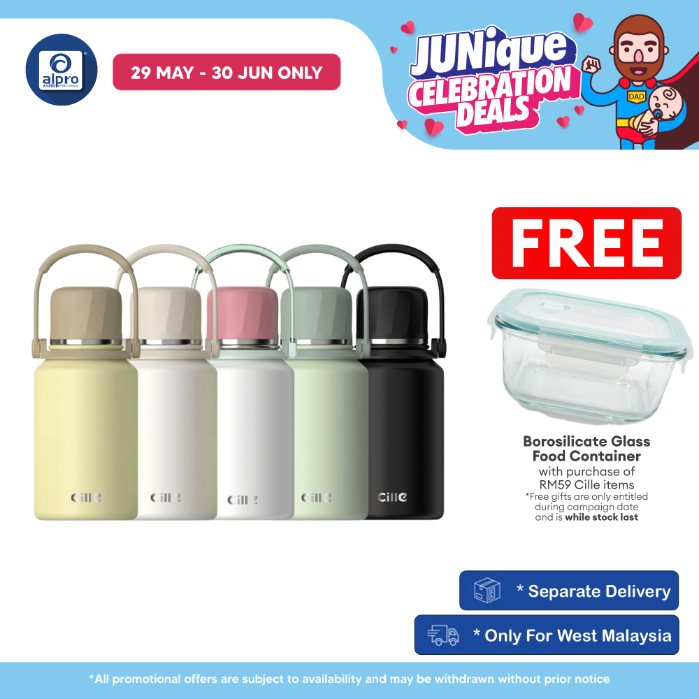 Cille Premium 316 Stainless Steel Insulated Thermos Flask with Straw & Direct Drink Mouth 900mL (XB-25148-900) Cille