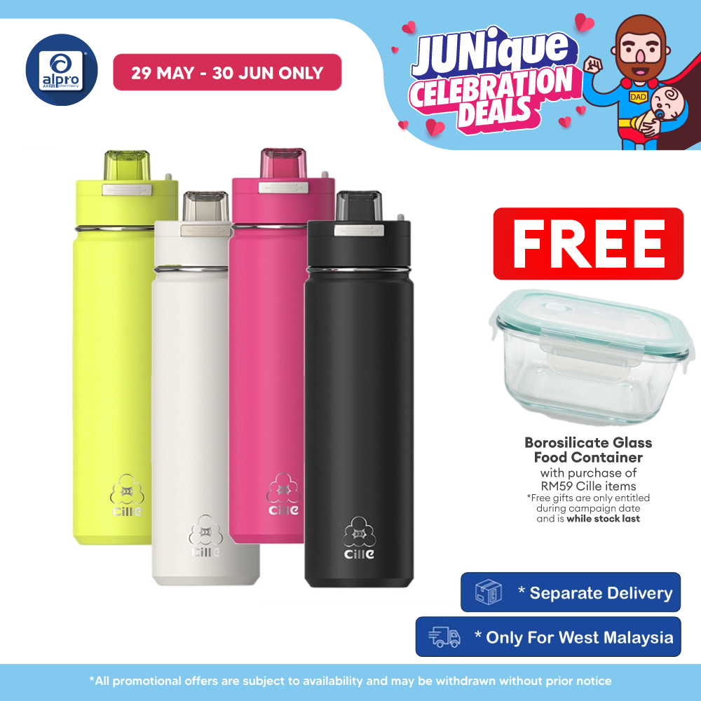 Cille 314 Stainless Steel Tumbler 720mL (XB-25101-720) | Leak-Proof with Straw & Direct Drinking Cille