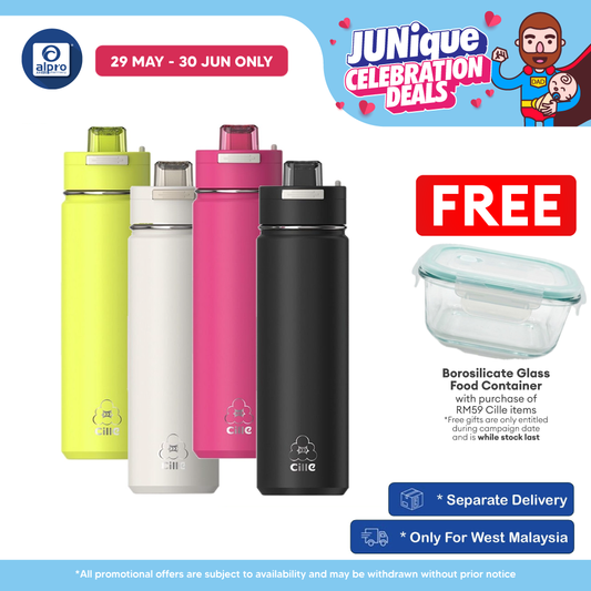 Cille 314 Stainless Steel Tumbler 720mL (XB-25101-720) | Leak-Proof with Straw & Direct Drinking Cille