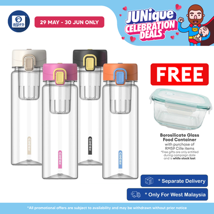 Cille Tritan Bottle with Magnetic Infuser & Leak-Proof Lid BPA Free 780mL (XL-2520-780) | Leak-Proof & Durable Body Cille