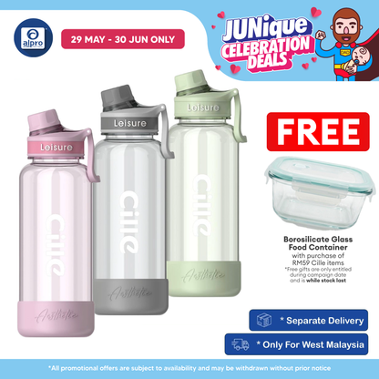 Cille Tritan BPA-Free Water Bottle Large Volume 1000mL (XL-2519-1.0) | BPA Free & Lightweight Body Cille