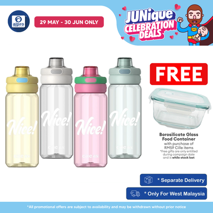 Cille Tritan BPA-Free Water Bottle Large Volume 650mL (XL-2521-650) | Premium BPA-Free Material Cille