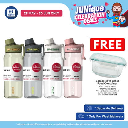 Cille Tritan BPA-Free Plastic Water Bottle 860mL (XL-2332) | BPA-Free & Highly Durable Cille