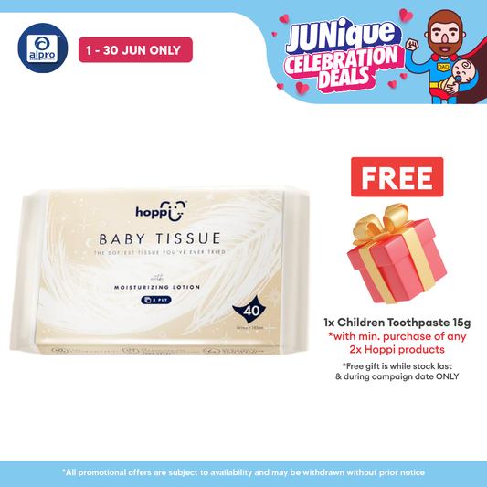 Hoppi RoyalDream Baby Tissue 40s | Infused with Lotion & Ultra-Soft Texture Hoppi