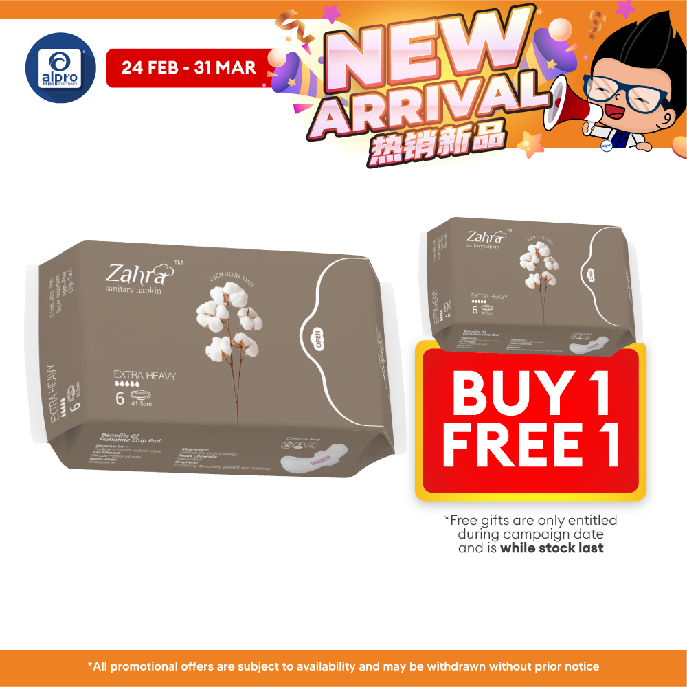 Zahra Extra Heavy Flow Pad 415mm 6s | Fast Absorption & Ultra-Soft ZAHRA