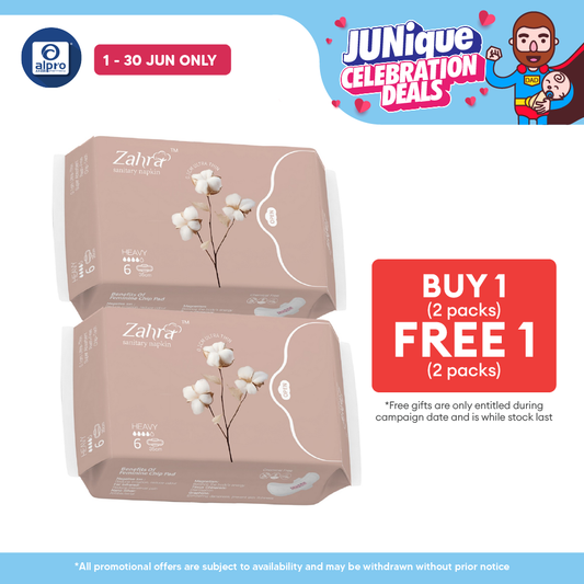 Zahra Heavy Flow Pad 350mm Combo (6s ×2packs) | Fast Absorption & Ultra-Soft ZAHRA
