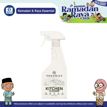 SOGANICS Kitchen Cleaner 500mL | Clean Easily Stubborn Oil & Grease SOGANICS