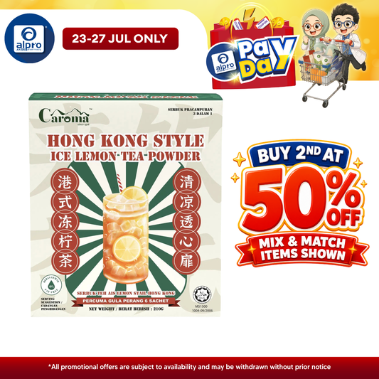 Caroma Hong Kong Style Ice Lemon Tea 35g ×6s | Refreshing with Tangy Twist CAROMA