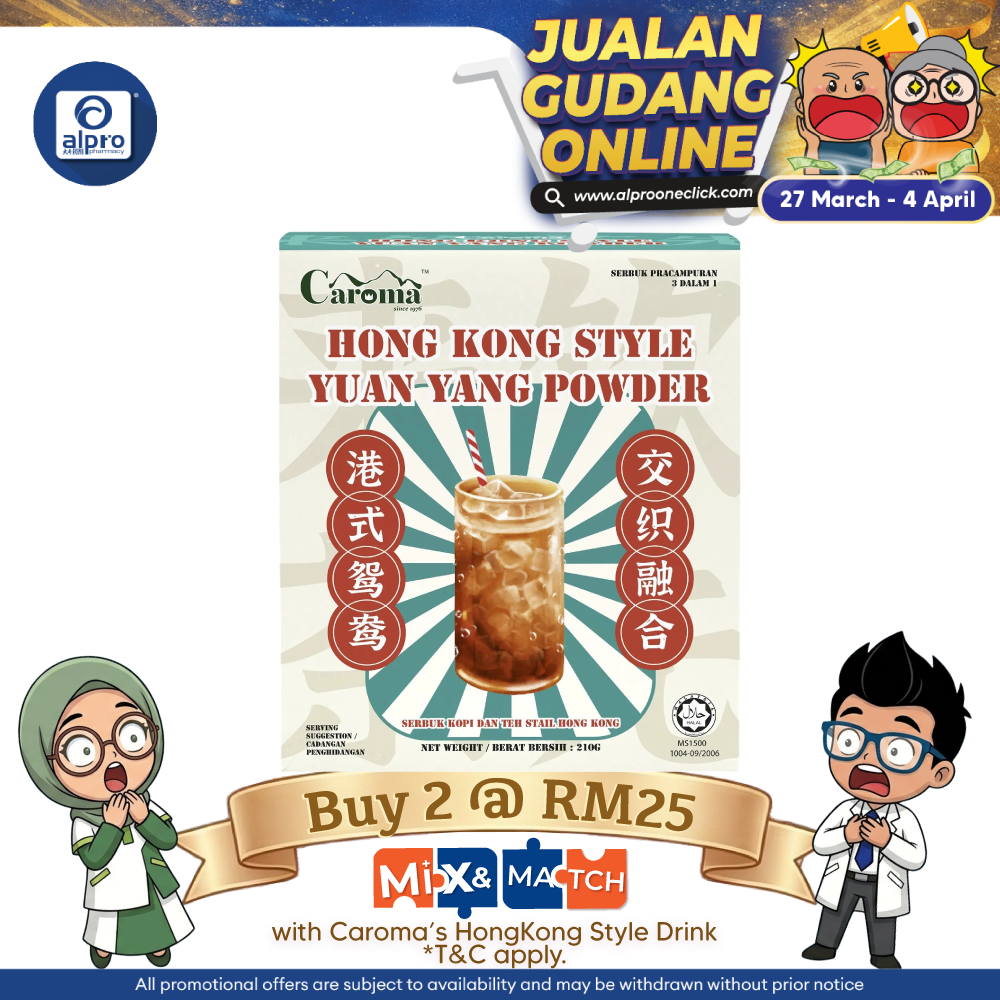 Caroma Hong Kong Style Yuan Yang 35g ×6s | Boldness Blend of Coffee & Tea CAROMA