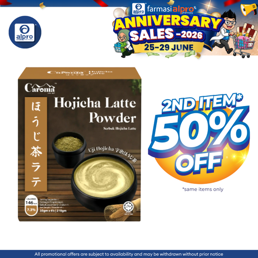 Caroma Hojicha Latte 35g ×6s | Low Caffeine Drink with Natural Sweetness CAROMA