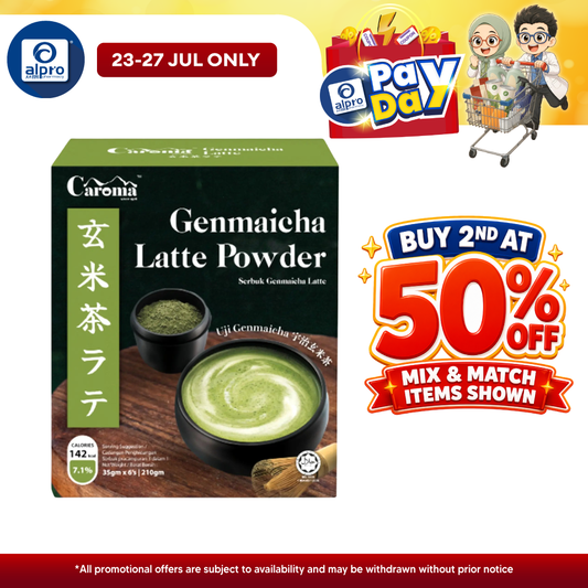 Caroma Genmaicha Latte 35g ×6s | Pleasant Nuts & Brown Rice Aroma CAROMA