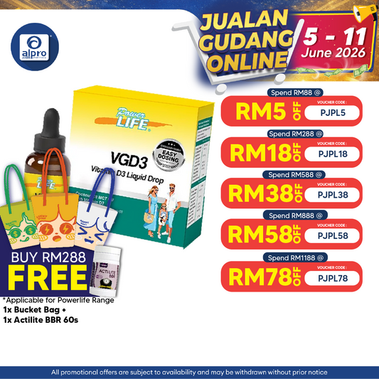 Powerlife VGD3 Vitamin D3 200 IU Liquid Drop 10ml | Practical Daily Supplement Powerlife