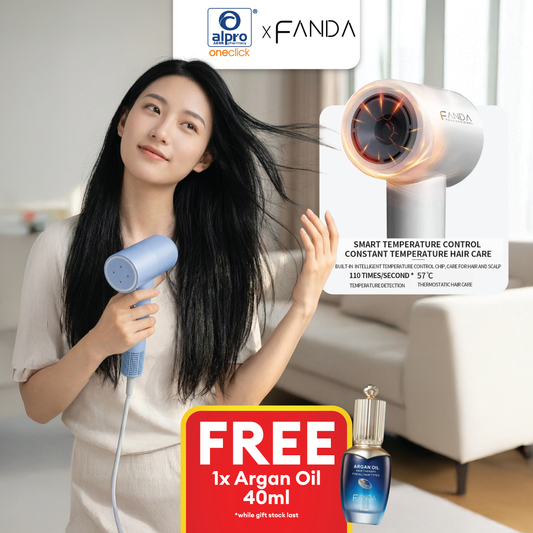 FANDA GM02 Hair Dryer (Purple/ Blue) | Smart Temperature Control & Low Noise Fan FANDA