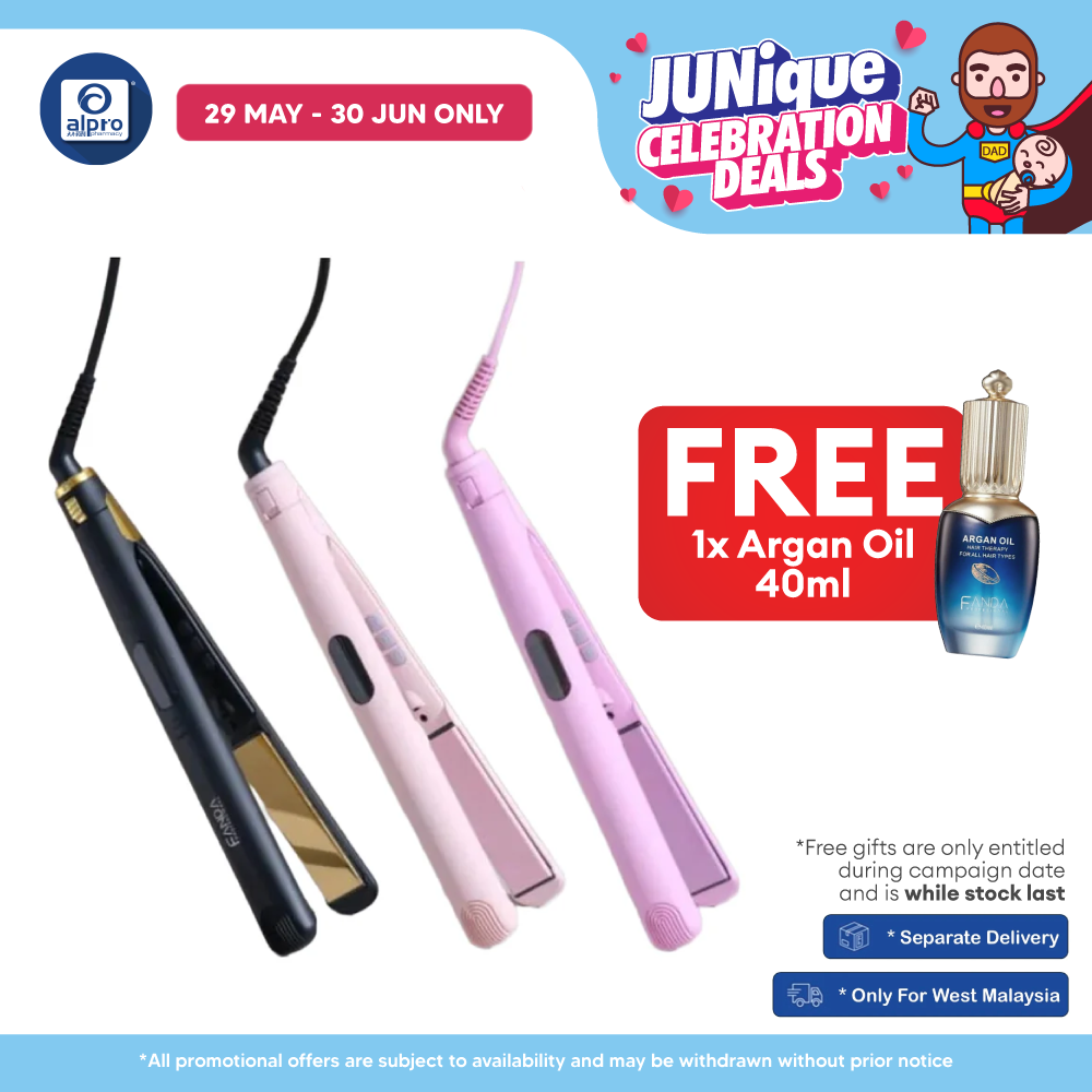 Fanda Hair Straightener (2.5cm) | No Tangle Ceramic Glace Coating FANDA