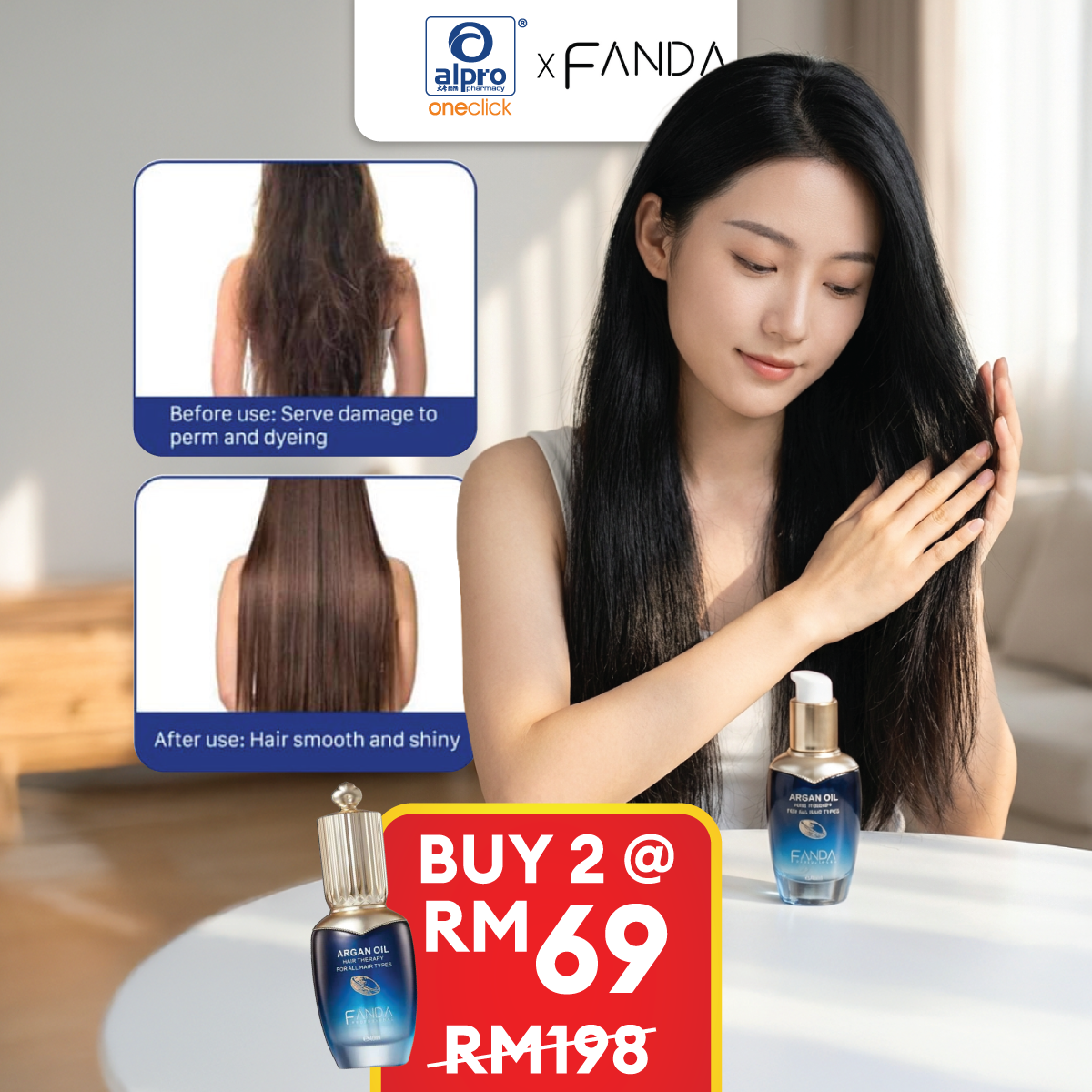 Fanda Argan Oil 40mL | Light & Non-Greasy Formula FANDA