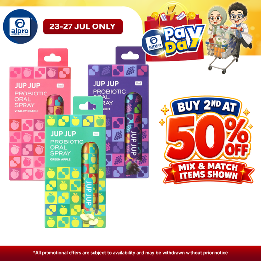 Jup Jup Probiotic Oral Spray 8ml (#Vitality Peach/ #Green Apple/ #Succulent Grape) | Fruity Scent & Long-Lasting Coolnes JUP JUP