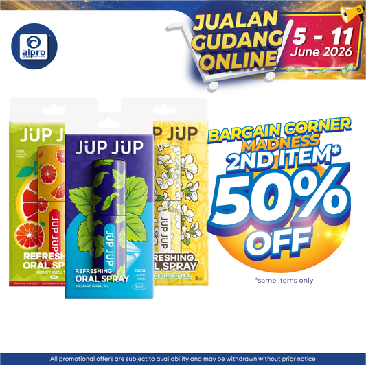 Jup Jup Refreshing Oral Spray (#Jasmine Green Tea/ #Spearmint Herbal Tea/ #Honey Yuzu Tea) 8mL | Eliminates Bad Breath JUP JUP