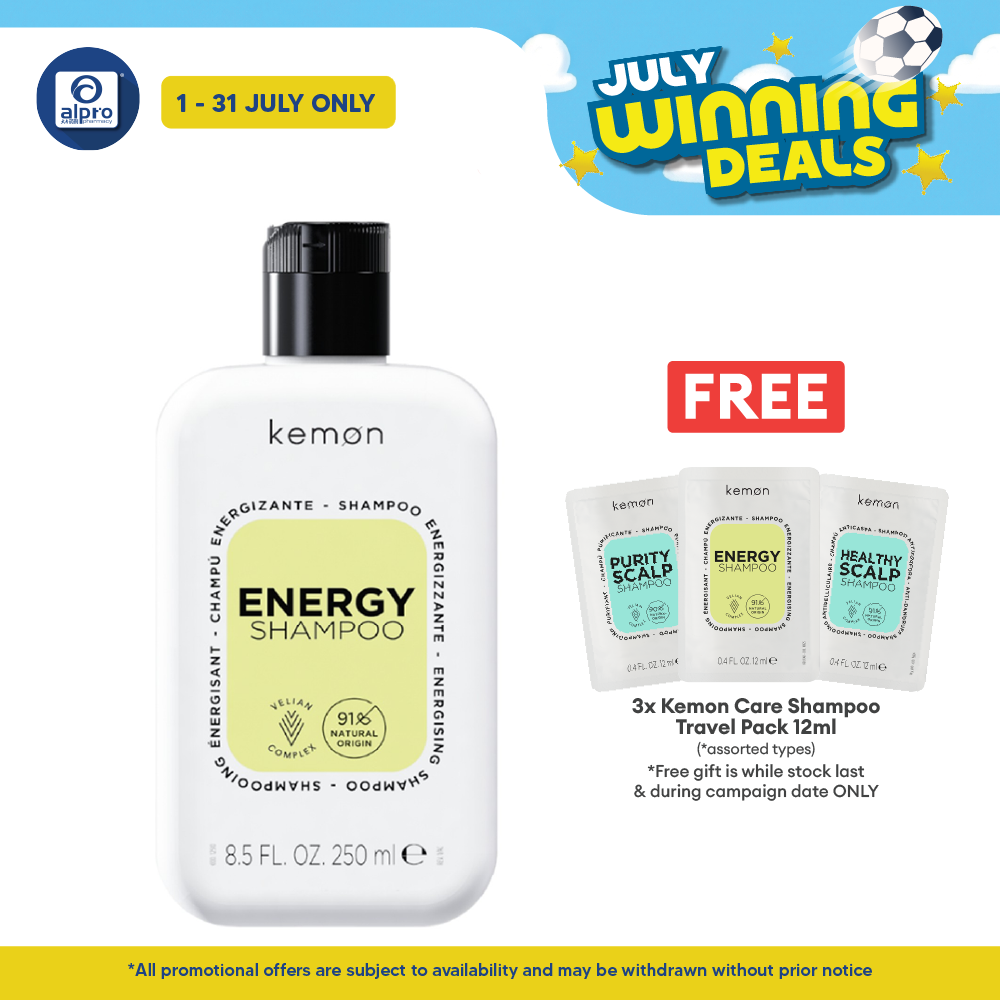 Kemon Care Energy Shampoo 250mL | Supports Healthy & Vigorous Hair Growth Kemon