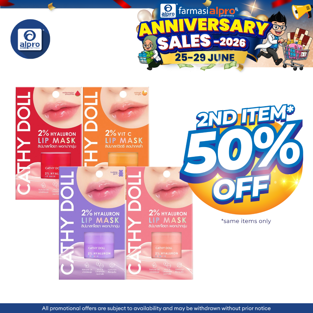Cathy Doll 2% Hyaluron Lip Mask (Assorted Colours) 4.5g | All Day Hydration & Plump Lips Cathy Doll