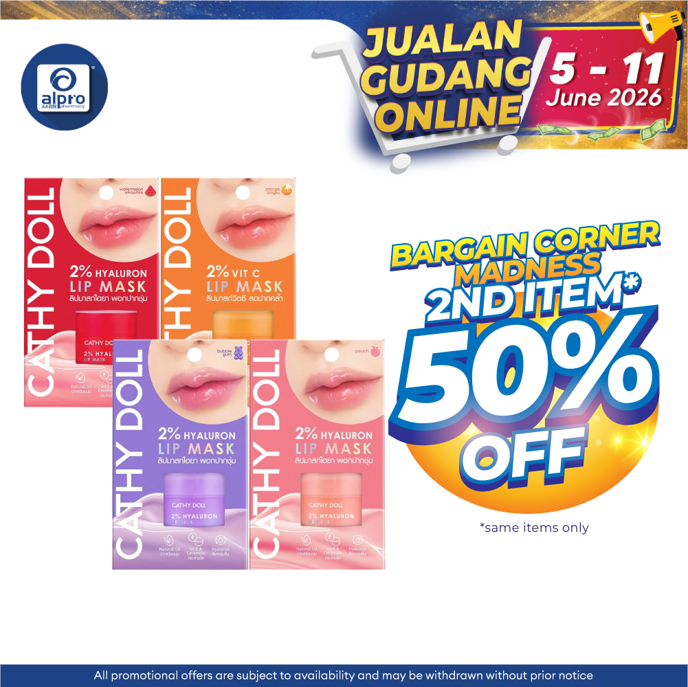 Cathy Doll 2% Hyaluron Lip Mask (Assorted Colours) 4.5g | All Day Hydration & Plump Lips Cathy Doll