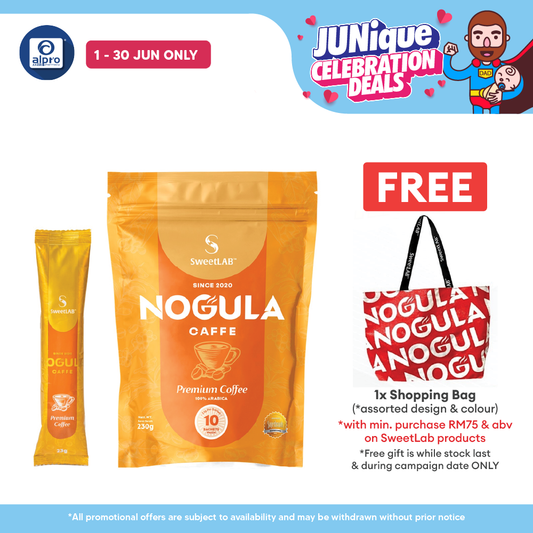 SweetLab NOGULA Caffe Arabica Coffee 23g ×10s | 3g Sugar With Rich Arabica Aroma SweetLAB