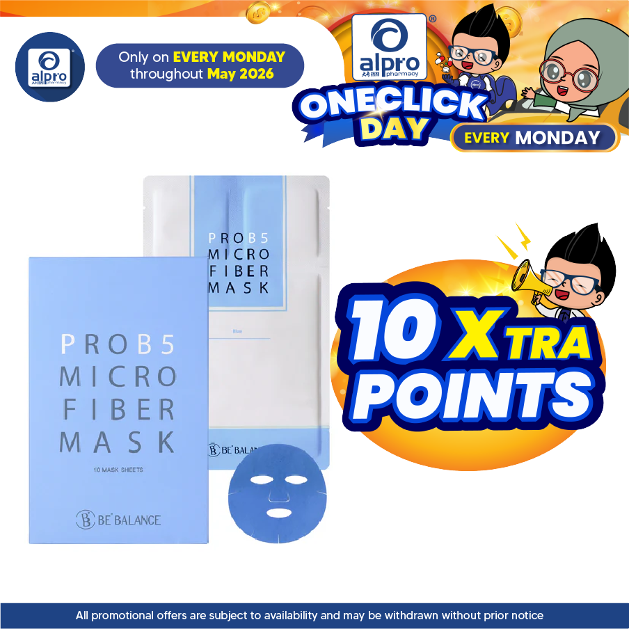 BE'BALANCE Pro B5 Microfiber Mask 10s (Blue) | Skin Barrier Repair Support BE'BALANCE