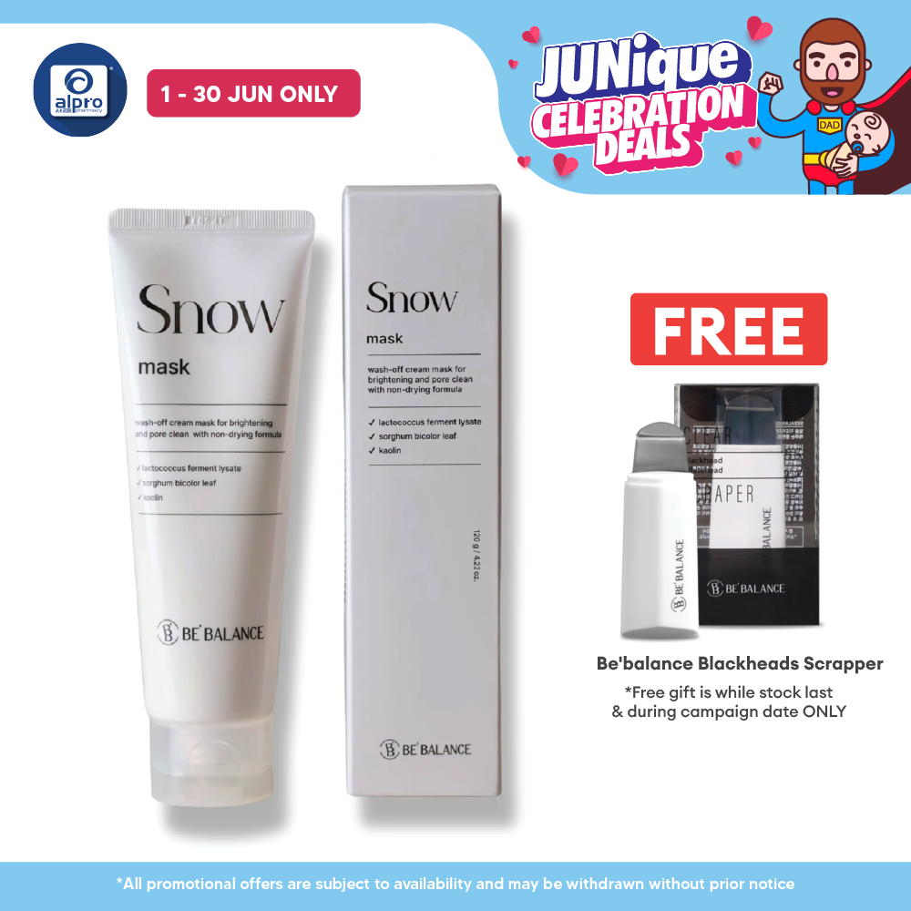 BE'BALANCE Snow Mask 120g | Gentle Brightening Clay Care BE'BALANCE