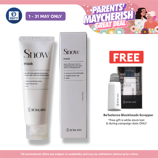 BE'BALANCE Snow Mask 120g | Gentle Brightening Clay Care BE'BALANCE
