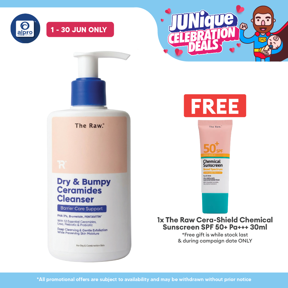 The Raw. Dry & Bumpy Ceramides Cleanser 145mL | Gentle Exfoliation & Moisturise Skin The Raw.