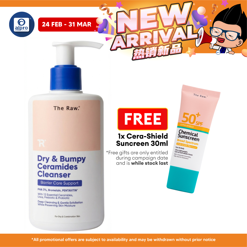 The Raw. Dry & Bumpy Ceramides Cleanser 145mL | Gentle Exfoliation & Moisturise Skin The Raw.