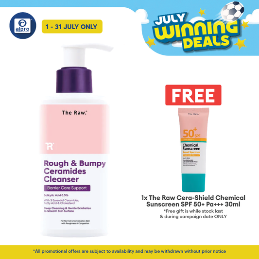 The Raw. Rough & Bumpy Ceramides Cleanser 150mL | Deep Cleanse & Smoothens Skin Surface The Raw.