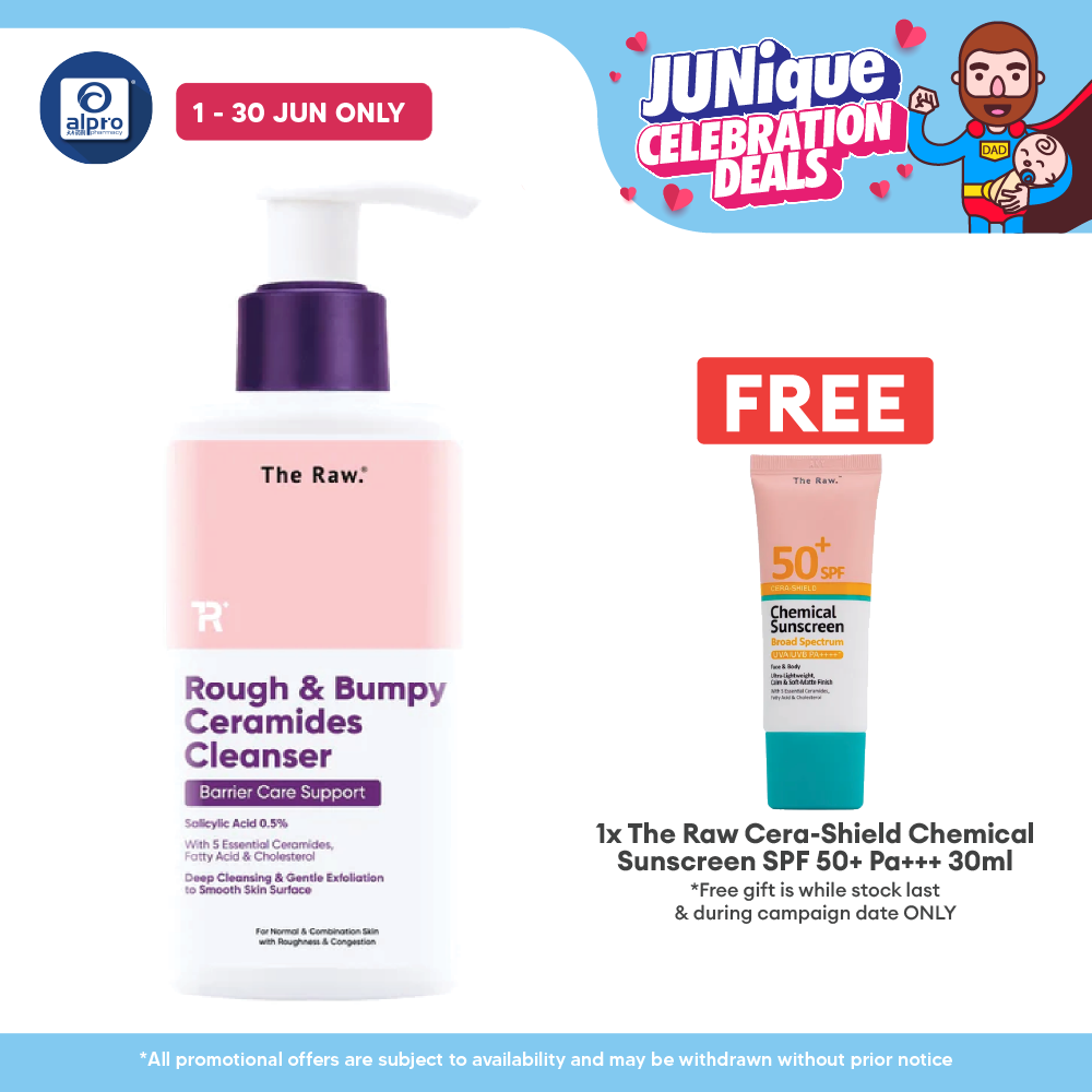 The Raw. Rough & Bumpy Ceramides Cleanser 150mL | Deep Cleanse & Smoothens Skin Surface The Raw.