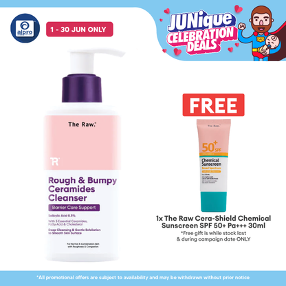The Raw. Rough & Bumpy Ceramides Cleanser 150mL | Deep Cleanse & Smoothens Skin Surface The Raw.