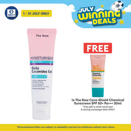 The Raw. Daily Ceramides Gel Moisturiser 50mL | Hydration Boost Gel The Raw.