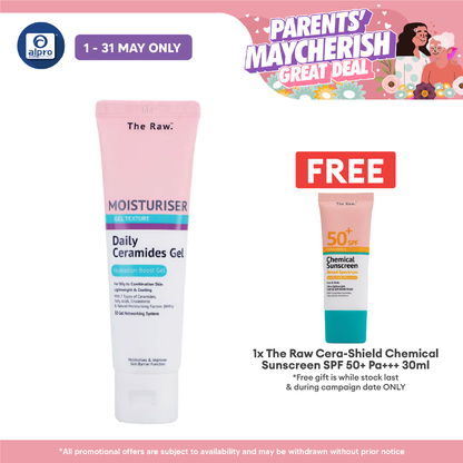 The Raw. Daily Ceramides Gel Moisturiser 50mL | Hydration Boost Gel The Raw.