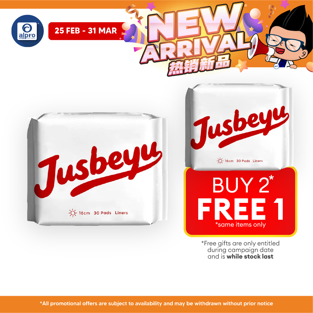 Jusbeyu Sanitary Panty Liner 160mm ×30s | Ultra-Thin & Discreet Comfort Jusbeyu