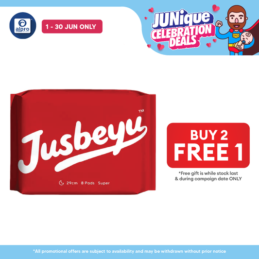 Jusbeyu Sanitary Pad 245mm ×10s | Ultra Soft & Instant Absorption Layer Jusbeyu