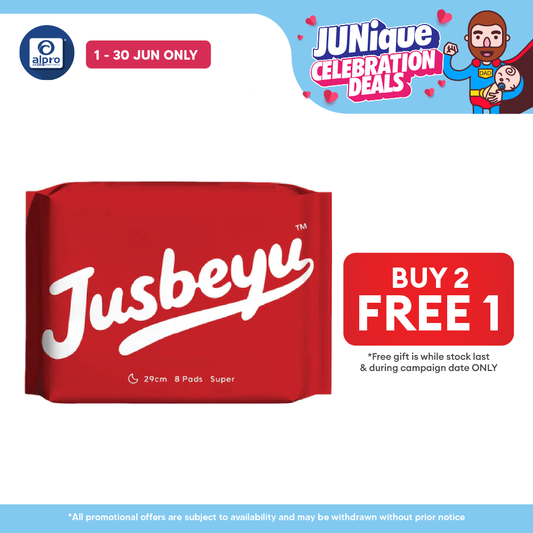 Jusbeyu Sanitary Pad 290mm ×8s | Ultra Soft & Instant Absorption Layer Jusbeyu