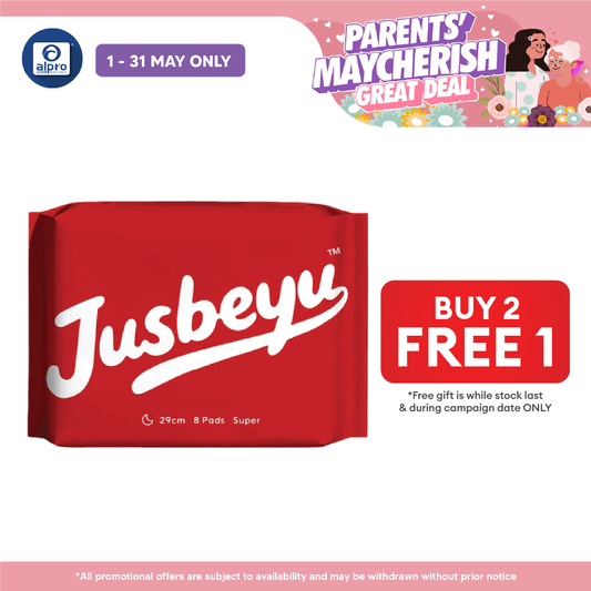 Jusbeyu Sanitary Pad 290mm ×8s | Ultra Soft & Instant Absorption Layer Jusbeyu