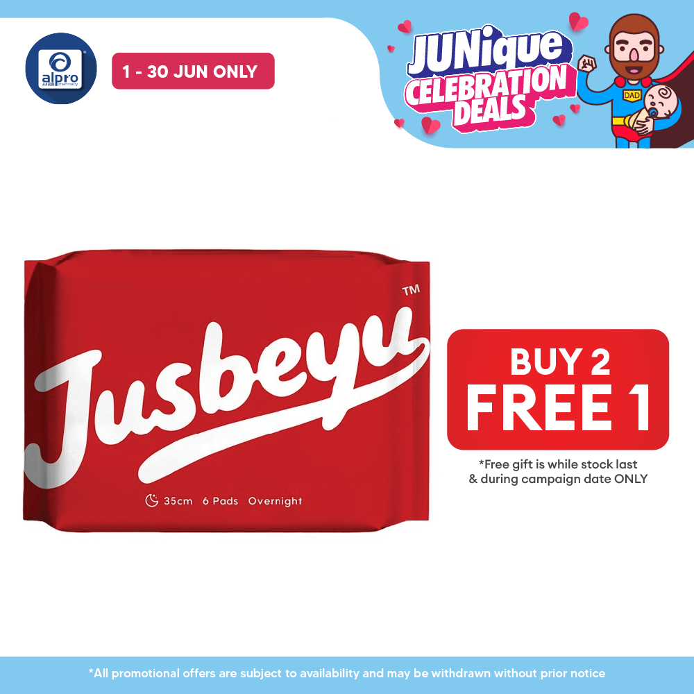Jusbeyu Sanitary Pad 350mm ×6s | Ultra Soft & Instant Absorption Layer Jusbeyu