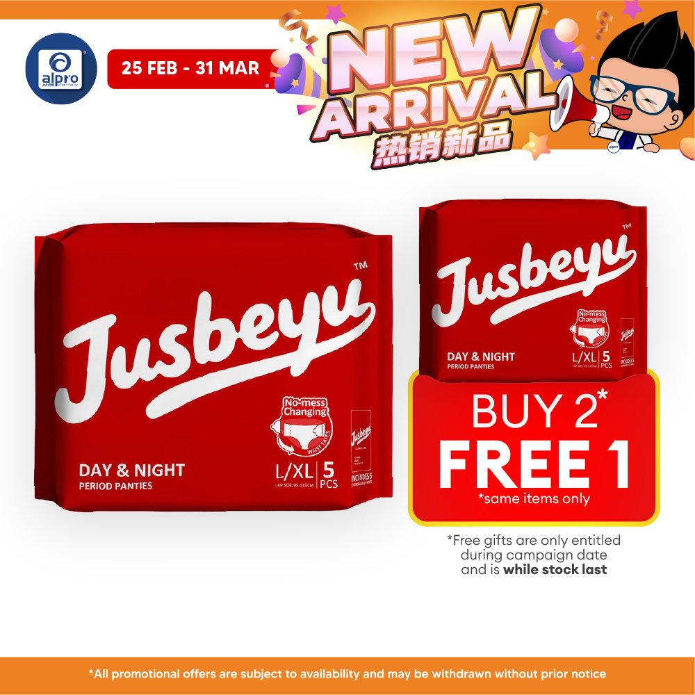 Jusbeyu Sanitary Panties L/XL size ×5s | Convenient & No-Mess Changing Jusbeyu