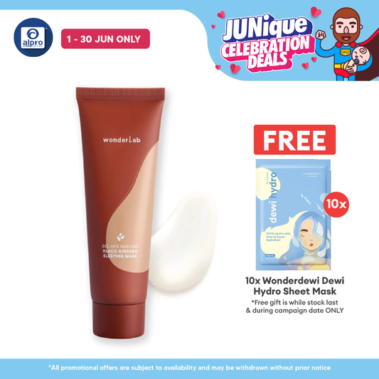 WonderLab BEL-AEK Ageless Black Ginseng Sleeping Mask 80mL | All-Night Refreshing Repair WONDERLAB